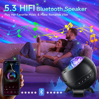 Northern Galaxy Light Projector, 300+Modes & 5 Films Star Projector, 15 White Noise & Bluetooth