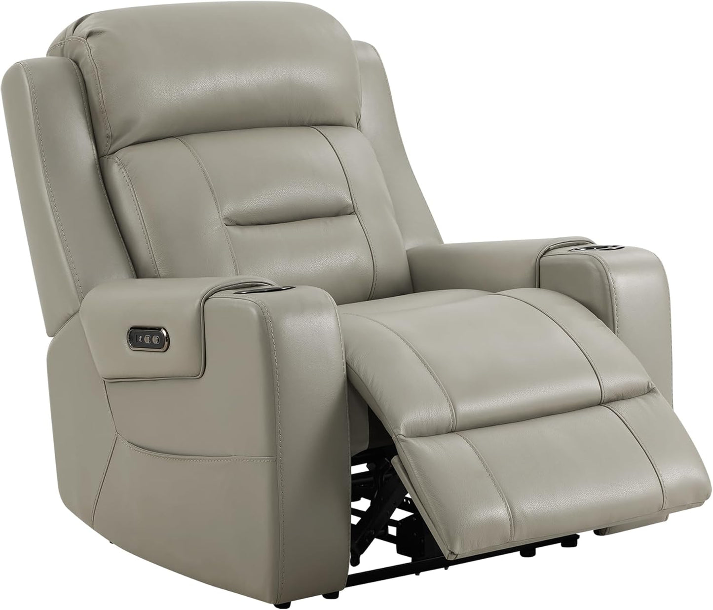 Watson & Whitely Genuine Leather Power Recliner Chairs for Adults, Lay Flat Recliner with Power