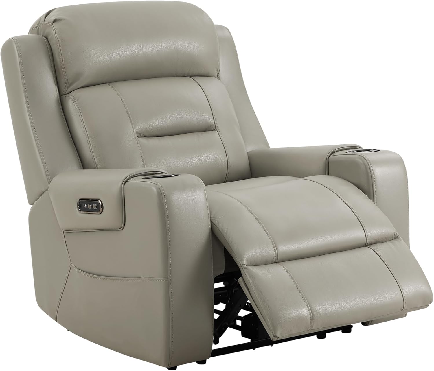 Watson & Whitely Genuine Leather Power Recliner Chairs for Adults, Lay Flat Recliner with Power