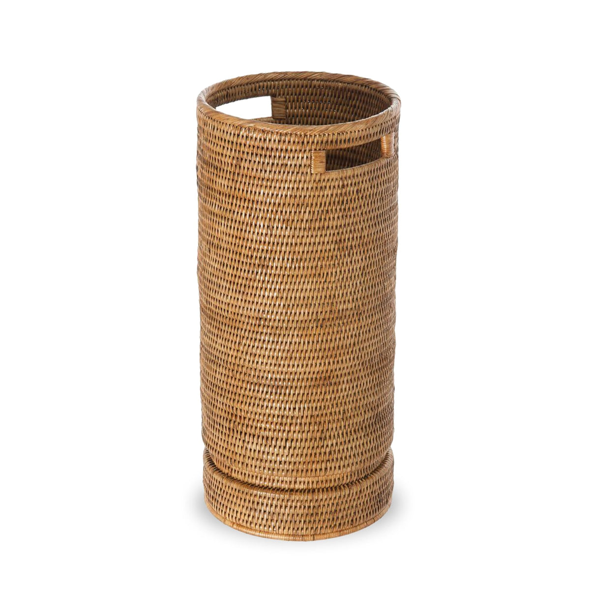 KOUBOO La Jolla Rattan Umbrella Stand, Handmade, Honey Brown, Umbrella Holder, Sturdy, Walking