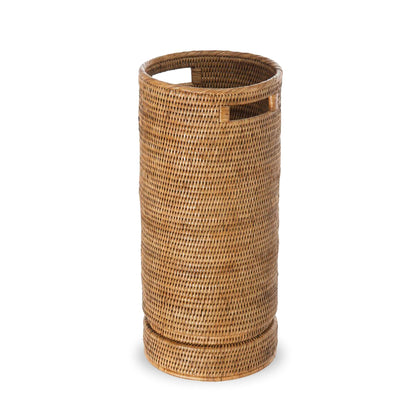 KOUBOO La Jolla Rattan Umbrella Stand, Handmade, Honey Brown, Umbrella Holder, Sturdy, Walking