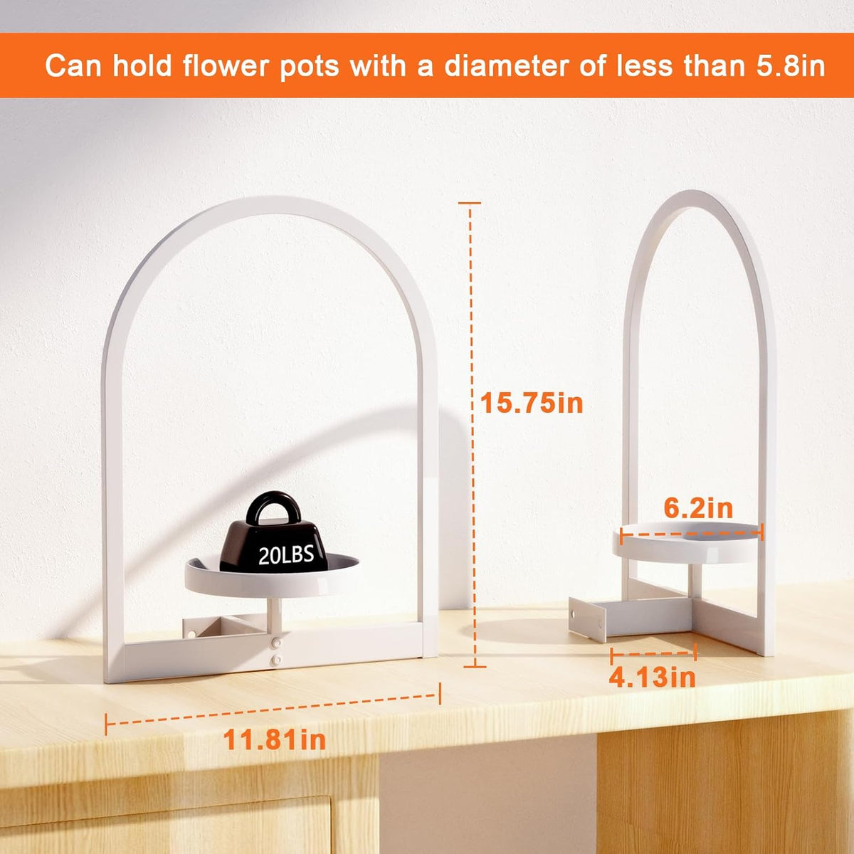 Wall Plant Holder, Wall Planter for Indoor Plants, Window Plant Shelves for Multiple Plants Indoor