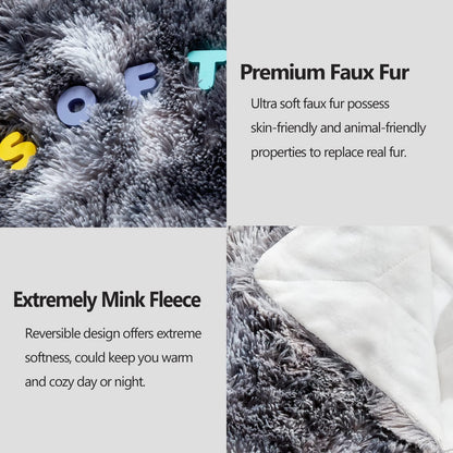 GONAAP Fuzzy Faux Fur Throw Blanket Twin Size Tie-dye Marble Black Super Soft Cozy Plush Fuzzy