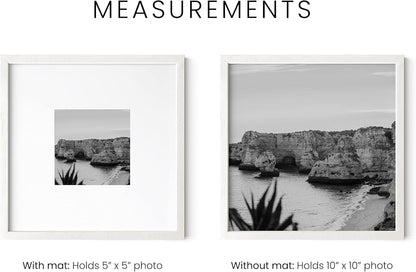 HAUS AND HUES Square Picture Frames 10 x 10 Set of 25 - Photo Gallery Wall Frame Set, Wood Frames