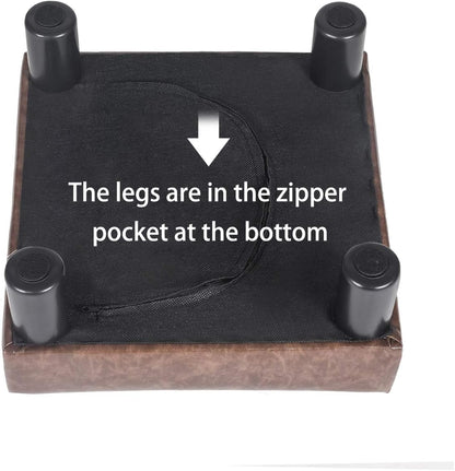 Joveco Small Footstool Ottoman Upholstered PU Leather Square Footrest Ottomans Small Foot Rest for