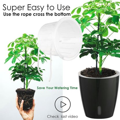 Self-Watering Pots for Indoor Plants, 6-Pack 6.7'' Self Watering Planter with Drainage Holes, Small