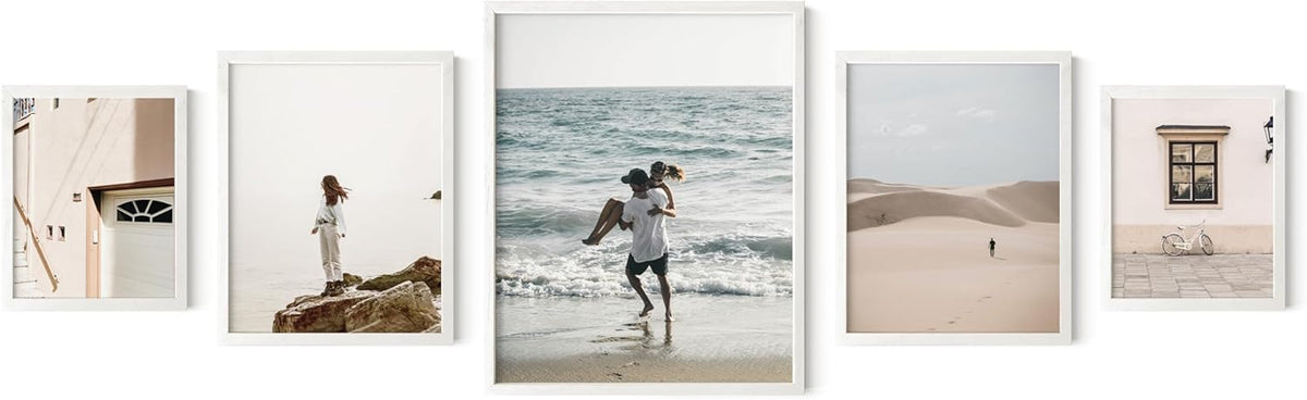 HAUS AND HUES Two 8x10, Two 11x14, One 16x20 - Framed White