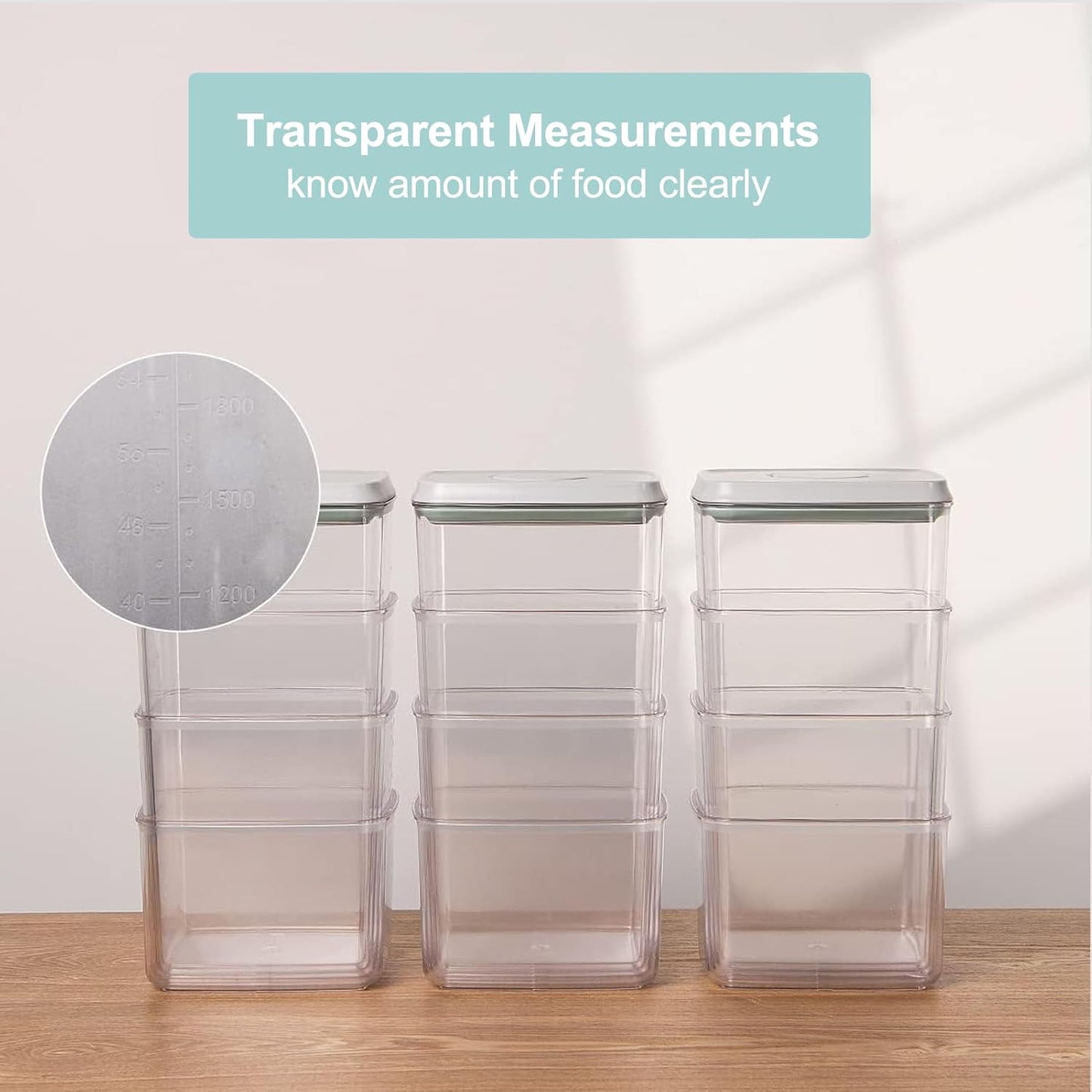 Pop Containers with Lids - Stackable Airtight Food Storage, Kitchen Pantry Storage Containers for