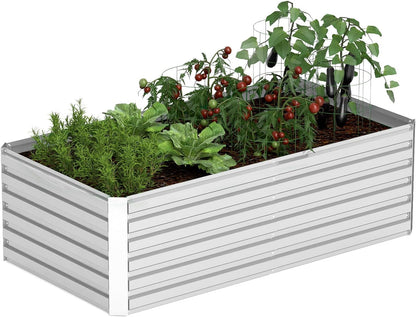 8x4x2 ft Raised Garden Bed, Large Metal Planter Raised Beds, Planters for Outdoor Plants for