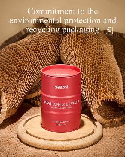 M&SENSE Baked Apple Scented Candles Natural Non Toxic, Aromatherapy Candle for Stress Relief