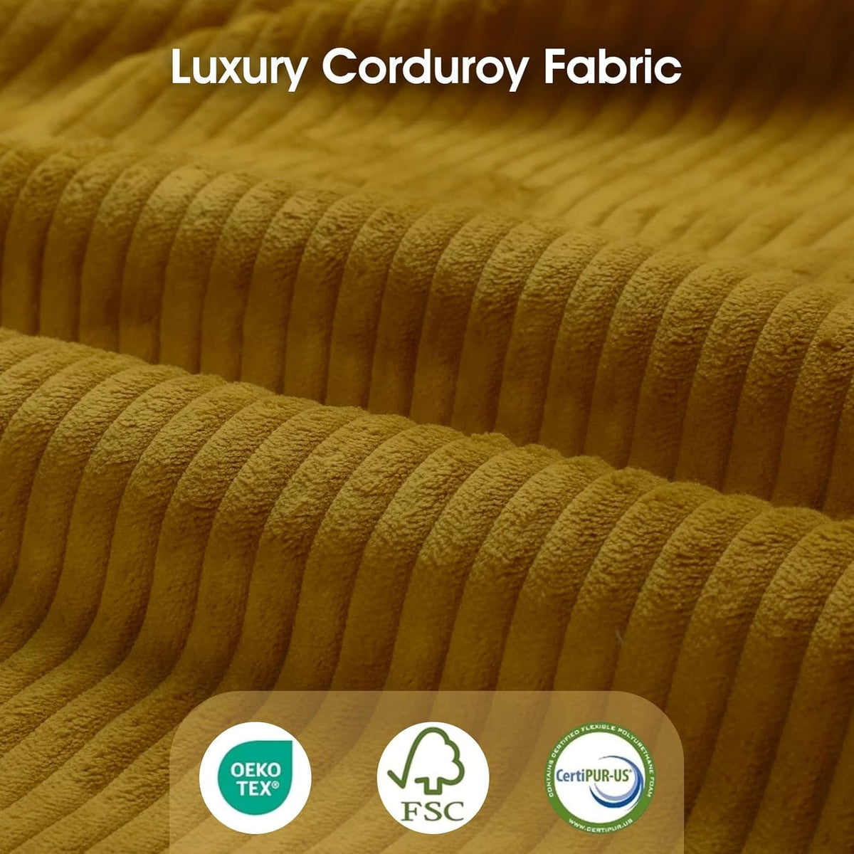 LLappuil Modular Sectional Sofa with Storage Seats, Corduroy Convertible Modular U Shaped Sectional