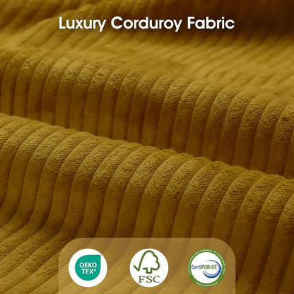 LLappuil Modular Sectional Sofa with Storage Seats, Corduroy Convertible Modular U Shaped Sectional