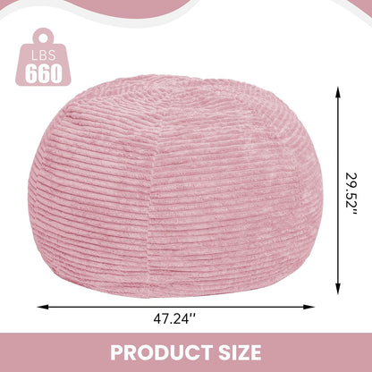 Large Bean Bag Chair, 5FT Giant Beanbag Chairs with Memory Foam Filled, Bean Bag Chairs for Adults