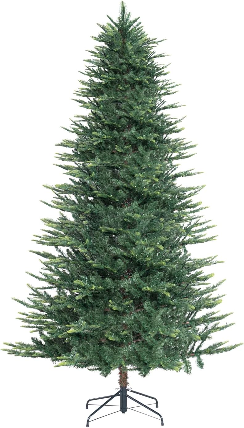 Naomi Home 6.5ft Nordic Christmas Tree with Lights, Realistic Charming Prelit with 921 Branch Tips