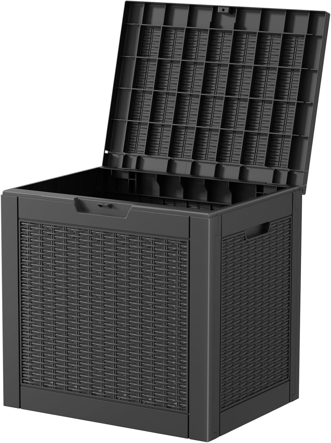 Vixzen 31 Gallon Resin Deck Box - Lockable Outdoor Storage for Patio Cushions, Garden Tools, Pool