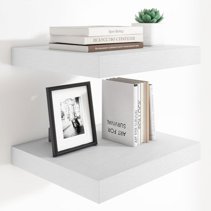 Heimlove 12 Inch Deep Floating Shelves, 16 x 12 inches Long Wall Shelf, Large Extra Display Shelf &