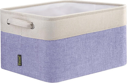 BALEINE 1 Pack Fabric Storage Bins for Shelves, Linen Storage Baskets for Organizing, Decorative