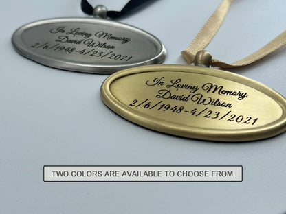 Personalized Engraved Name Tag for Urns - Customizable Plate for Cremation Urns - Engraved Hanging