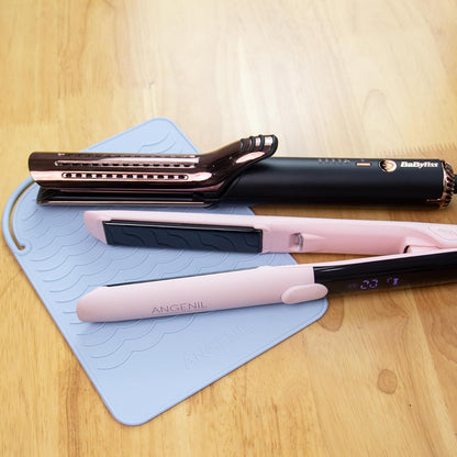 ANGENIL Heat Resistant Silicone Mat for Hair Tools - Counter Mat Pad Cover for Curling Irons, Flat