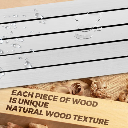 3-Pack Floating Wall Shelves, 24-Inch Rustic White Wooden Shelves for Storage and Décor, Easy