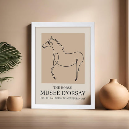Poster Master Vintage Poster - Retro Minimalist Print - Gift for Artist, Friend - Horse, Line