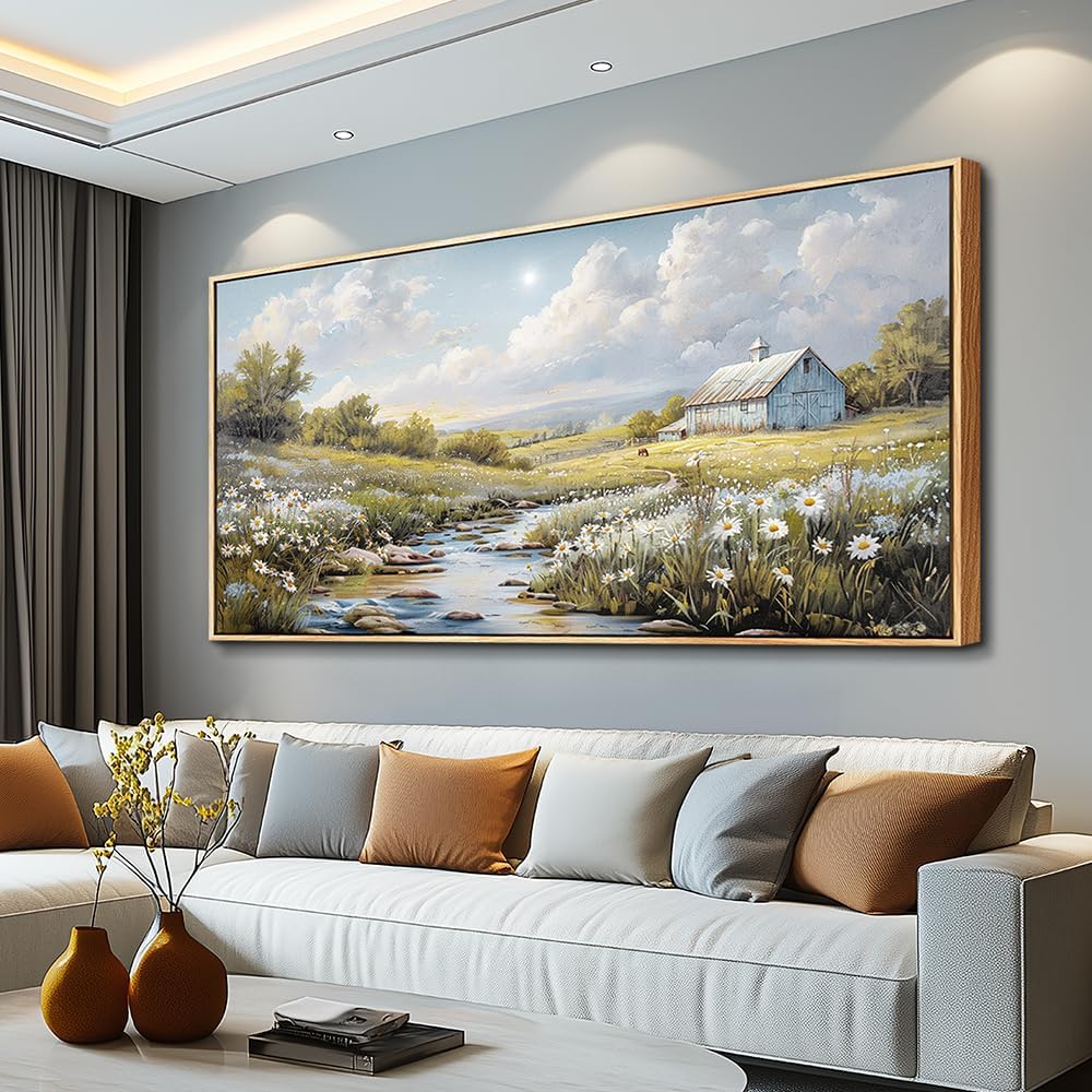 PHAOHUAXM Large Canvas Wall Art For Living Room Wall Decor For Bedroom Flower Watercolour Office