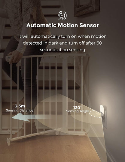 L LOHAS LED Motion Sensor Night Light Plug in, Motion Activated Night Light, 5000K Daylight White