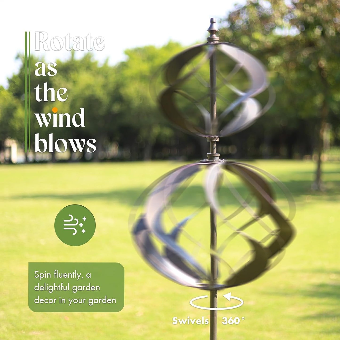 Wind Spinners Outdoor Metal - Large Kinetic Wind Spinner for Yard Garden, Windmills Lawn Ornament