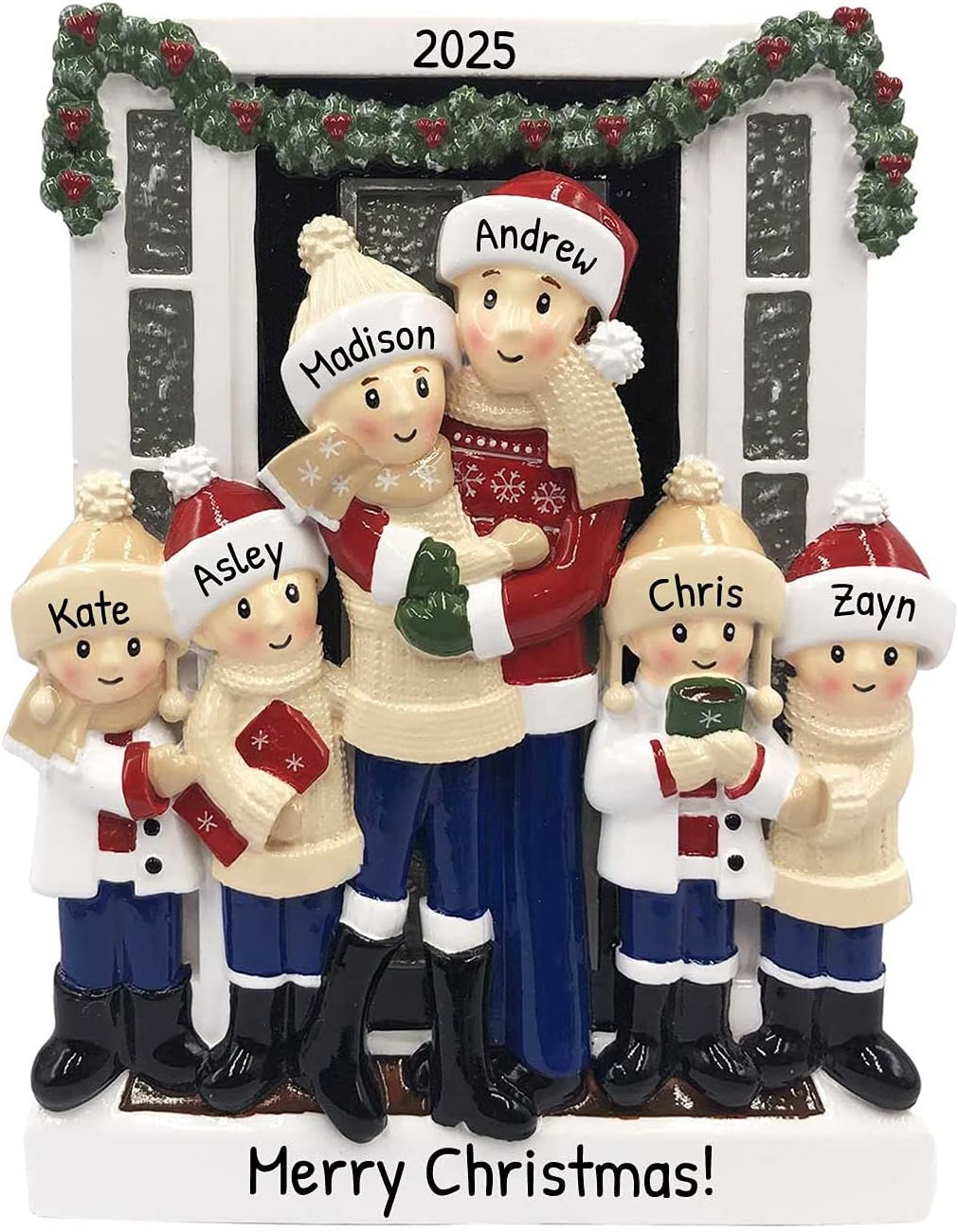 3D Welcoming Family of 6 Christmas Ornament 2025 Personalized Family Christmas Ornaments 2025 |