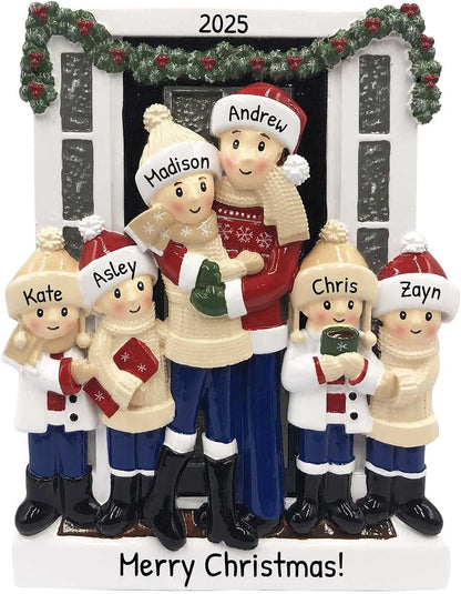 3D Welcoming Family of 6 Christmas Ornament 2025 Personalized Family Christmas Ornaments 2025 |