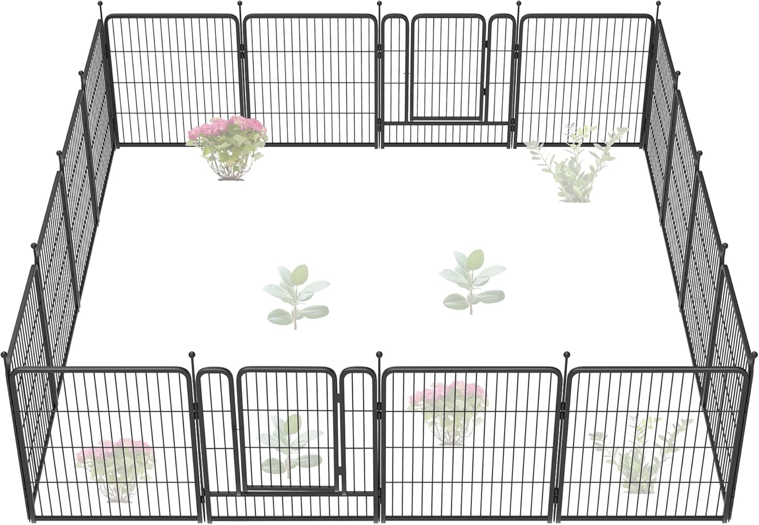 FXW Garden Fence Outdoor for The Yard – 32in(H) x 36.0ft(L) Heavy Duty Metal Animal Barrier for Dog
