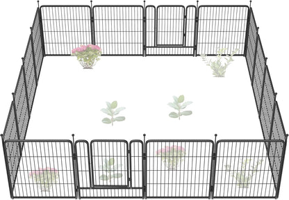 FXW Garden Fence Outdoor for The Yard – 32in(H) x 36.0ft(L) Heavy Duty Metal Animal Barrier for Dog