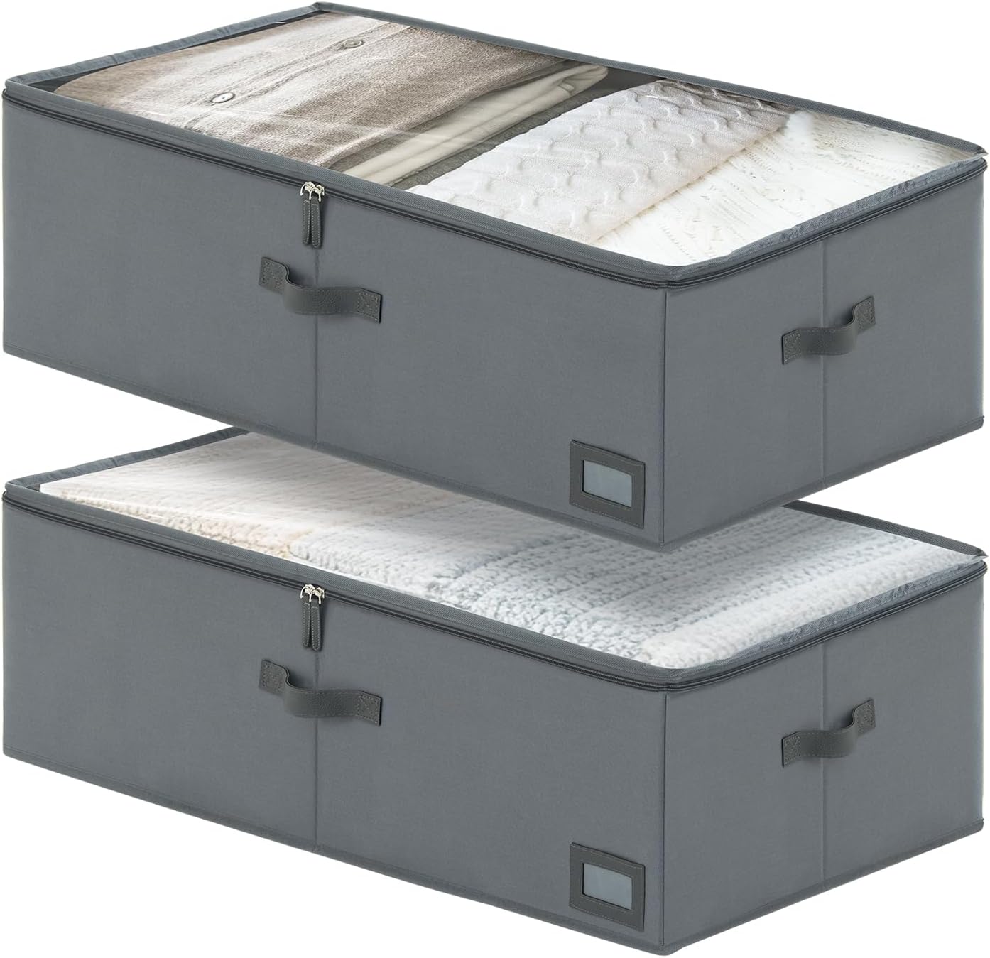 10-Inch Under Bed Organizer, Large Under Bed Storage Container, Underbed Storage Box for Seasonal
