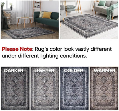 Keen Home Design 2x7 Rug - Machine Washable Runner Rug with Non-Slip Backing, Ideal for Hallway