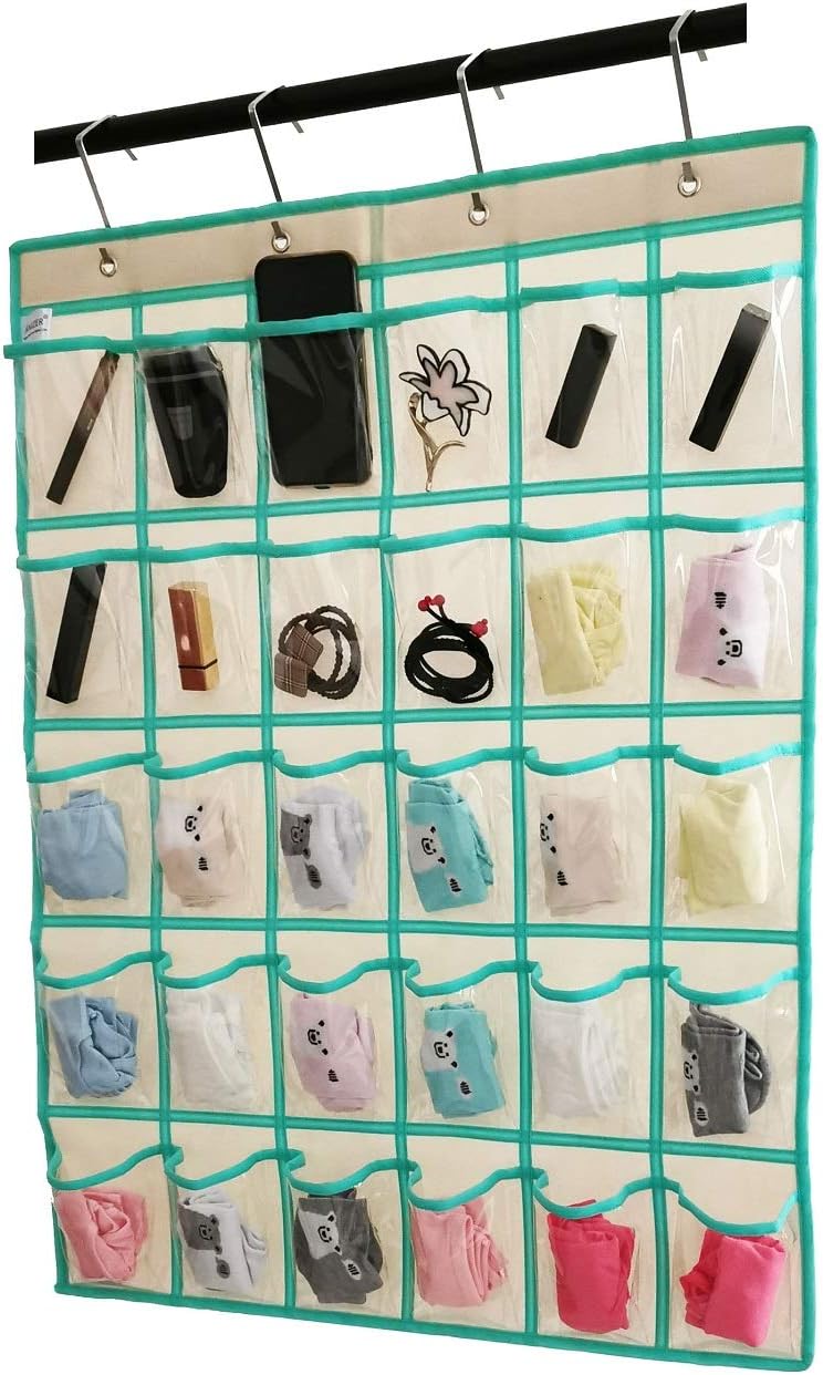 Classroom Pocket Chart for Phone Calculator Holder Over The Door Hanging Closet Jewelry Organizer