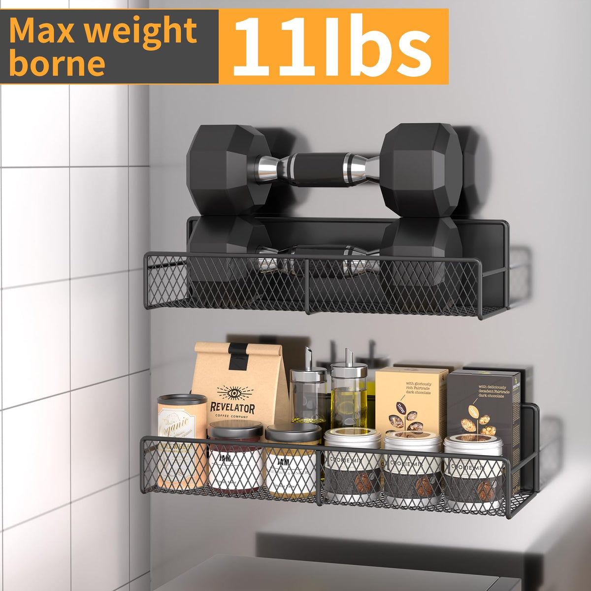 6 Pack Magnetic Shelves for Washing Machine, Magnetic Spice Rack Organizer for Refrigerator