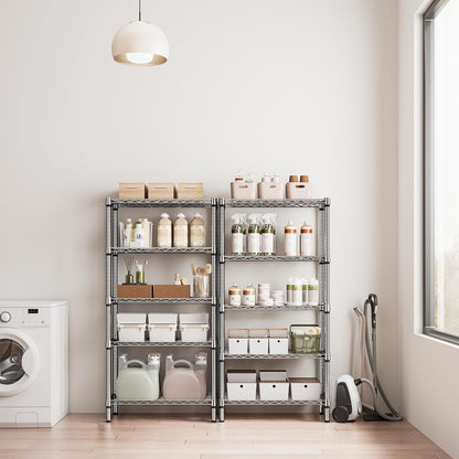 1250 lbs 5 Tier Shelf Metal Storage Shelves Shelving Wire Rack Heavy Duty Closet Organizers for