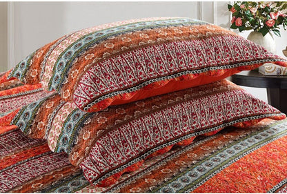 NEWLAKE Striped Classical Cotton Patchwork Bedspread Quilt Sets, Twin Size
