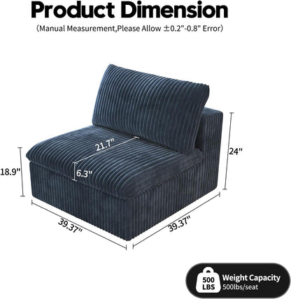 Ottoman, Modular Sectional Sofa,Cushion Covers Removable, Minimalist Couch for Modern Living Room