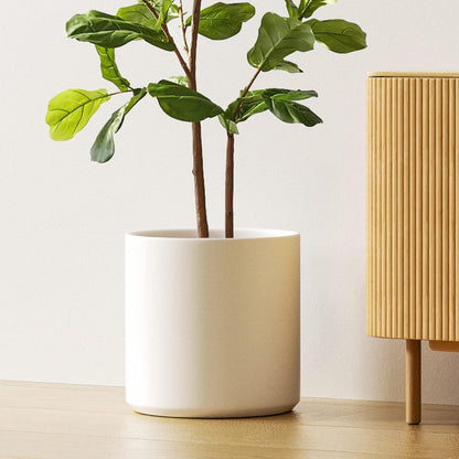LE TAUCI 12 Inch Pot for Plants, Ceramic Large Planter for Indoor Plants, Mid-Century Modern Flower