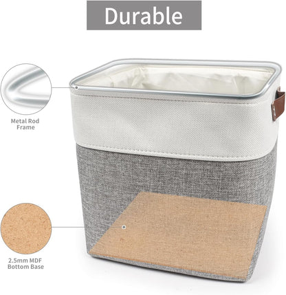 Collapsible Fabric Storage Cubes 11x11 Cube Storage Bins, 4 Pack Closet Baskets Box with Handles