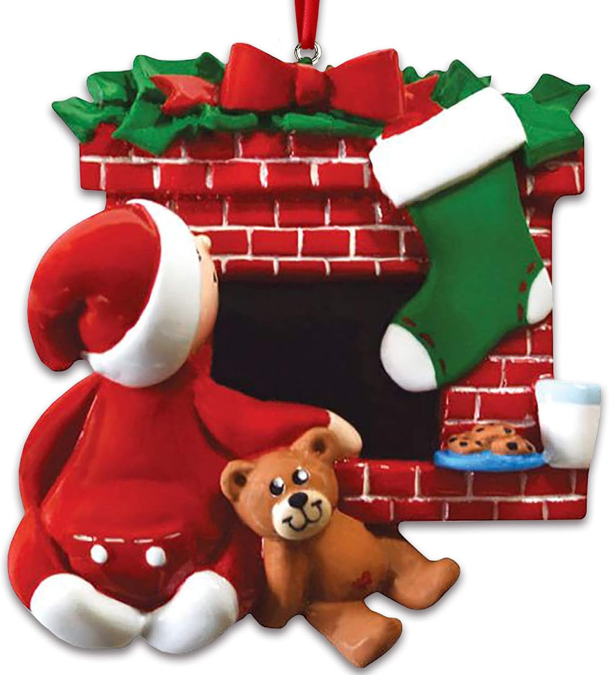 3D Fireplace Toddler Ornaments for Christmas Tree 2025 - Xmas Eve Ornament for Kids Ornament for