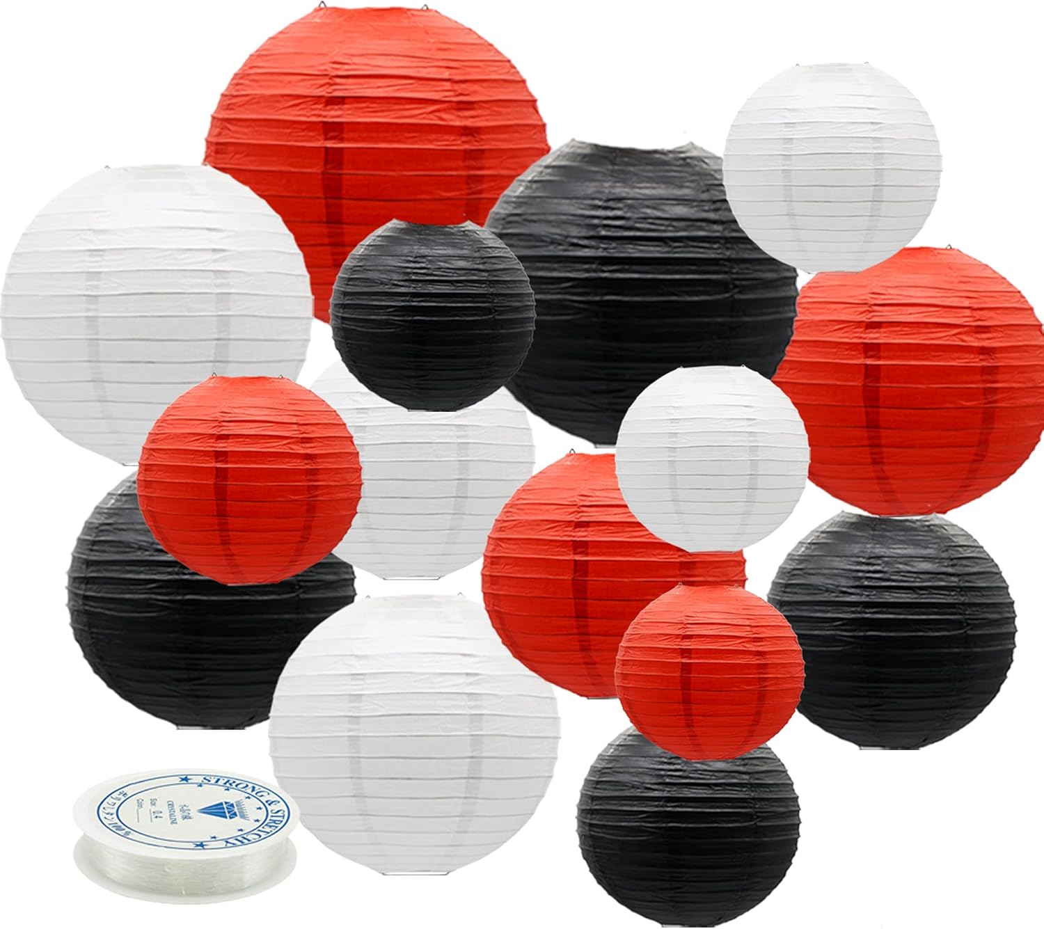 Paper Lanterns Party Decorations Red Black - Hanging Paper Lanterns Indoor Outdoor - Minnie Mouse