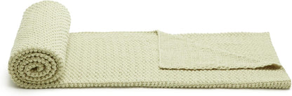 Amazon Basics Chunky Cable Knit Throw Blanket for Couch, Sofa, Bed, Lightweight Soft Cozy, Sage