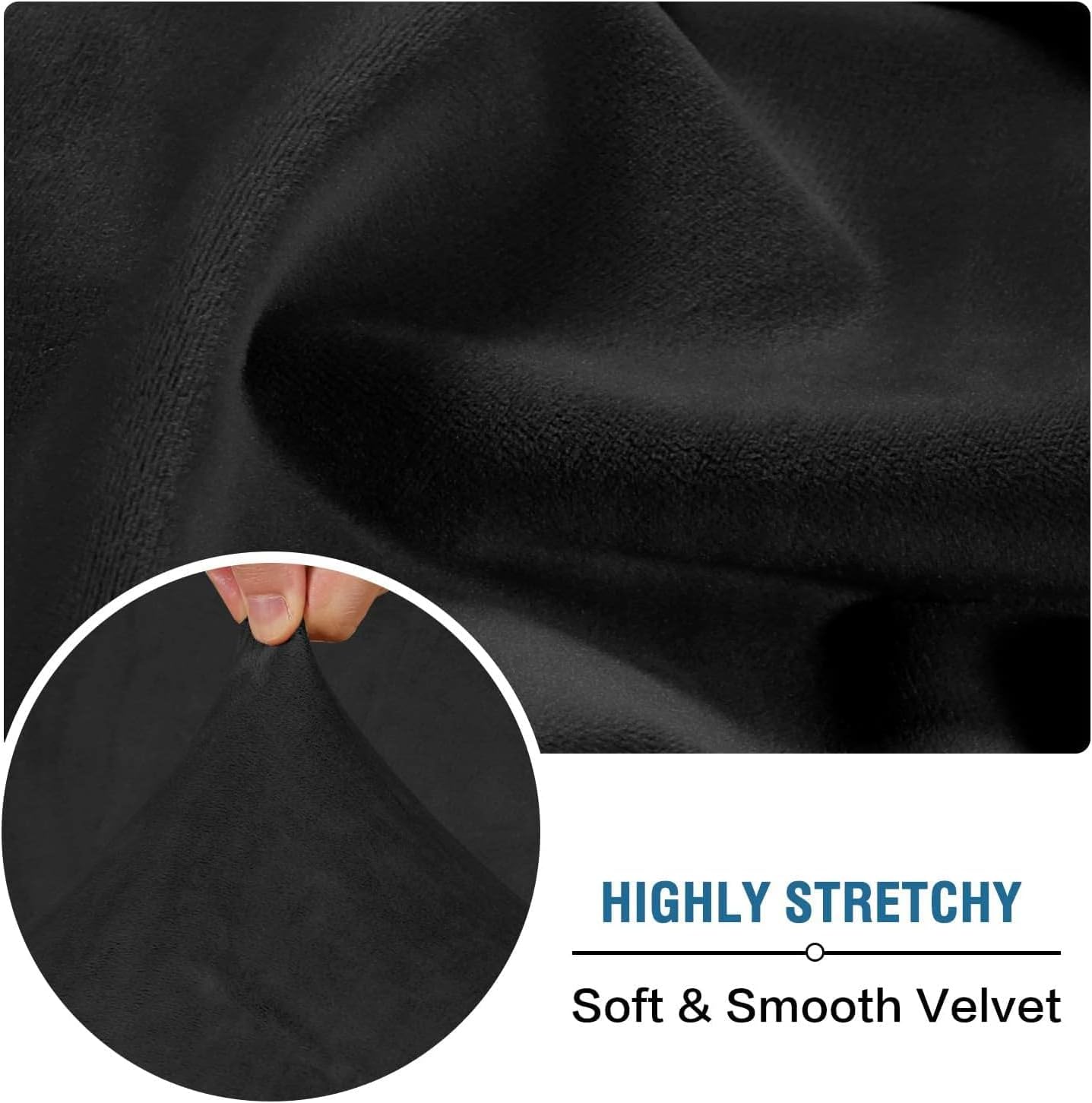 H.VERSAILTEX Velvet Stretch Individual Chaise Cover Sectional Couch Covers for L Shaped Sofa Both
