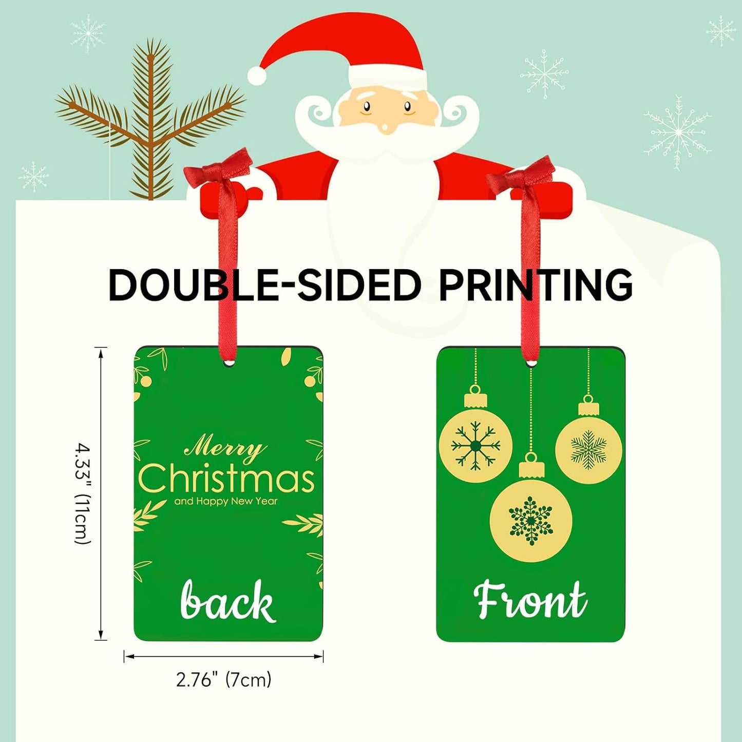 Personalized Christmas Ornaments 2025 Wood Custom Picture Text Hanging Ornament Customized