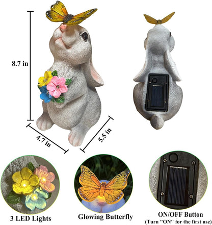 YODY Solar Garden Statues Outdoor Decor- Yard Decorations for Patio, Balcony, Backyard, Lawn