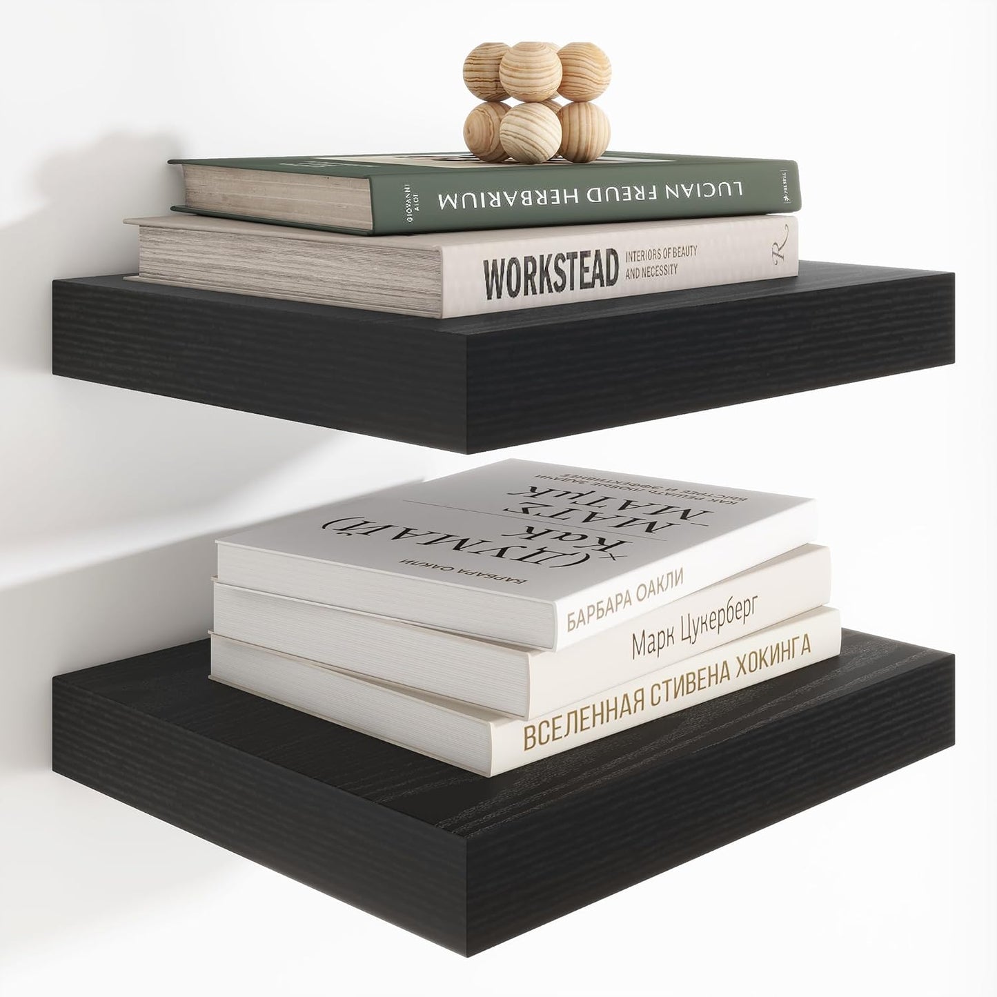 Heimlove 12 Inch Deep Floating Shelves, 12 x 12 inches Long Wall Shelf, Large Extra Display Shelf &