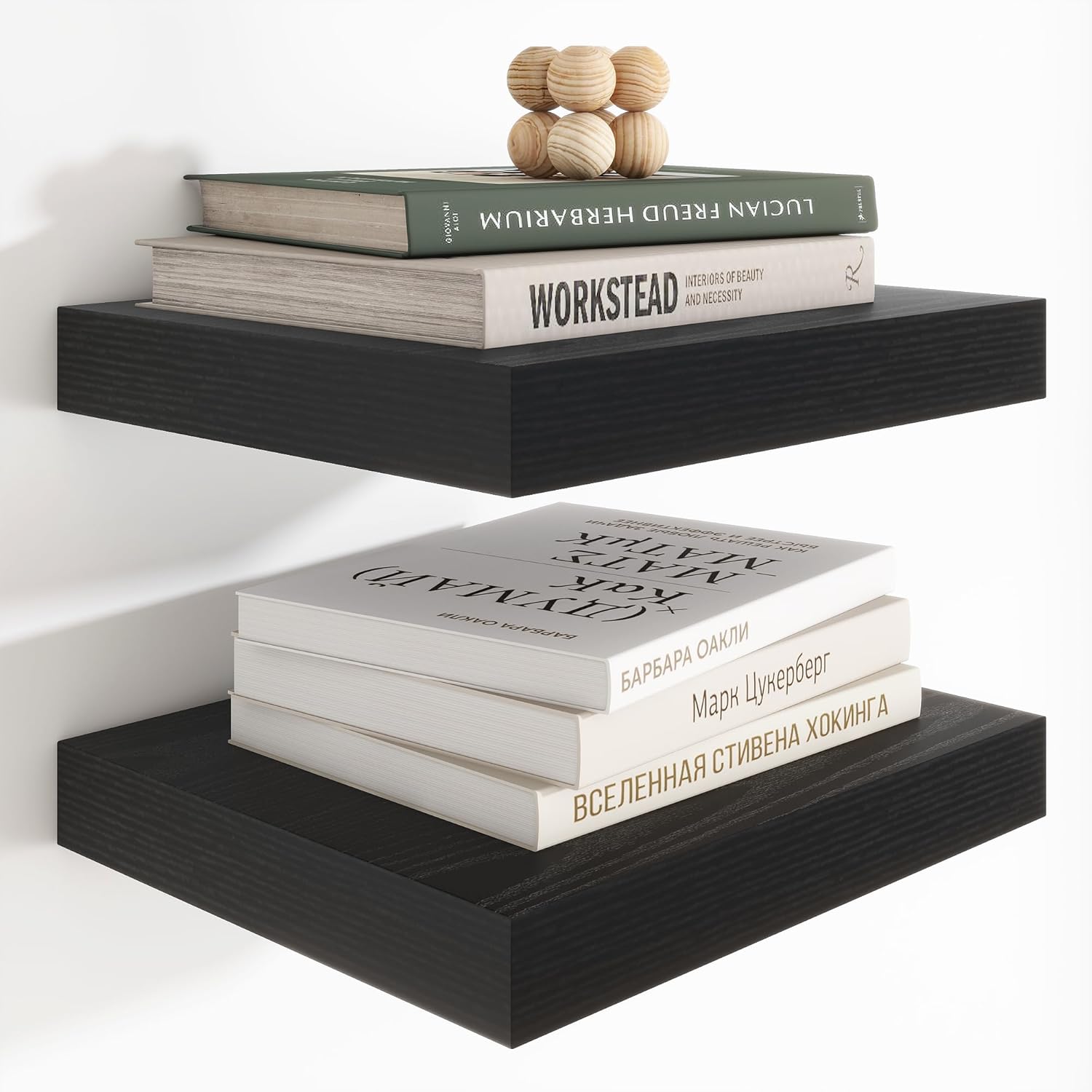 Heimlove 12 Inch Deep Floating Shelves, 12 x 12 inches Long Wall Shelf, Large Extra Display Shelf &