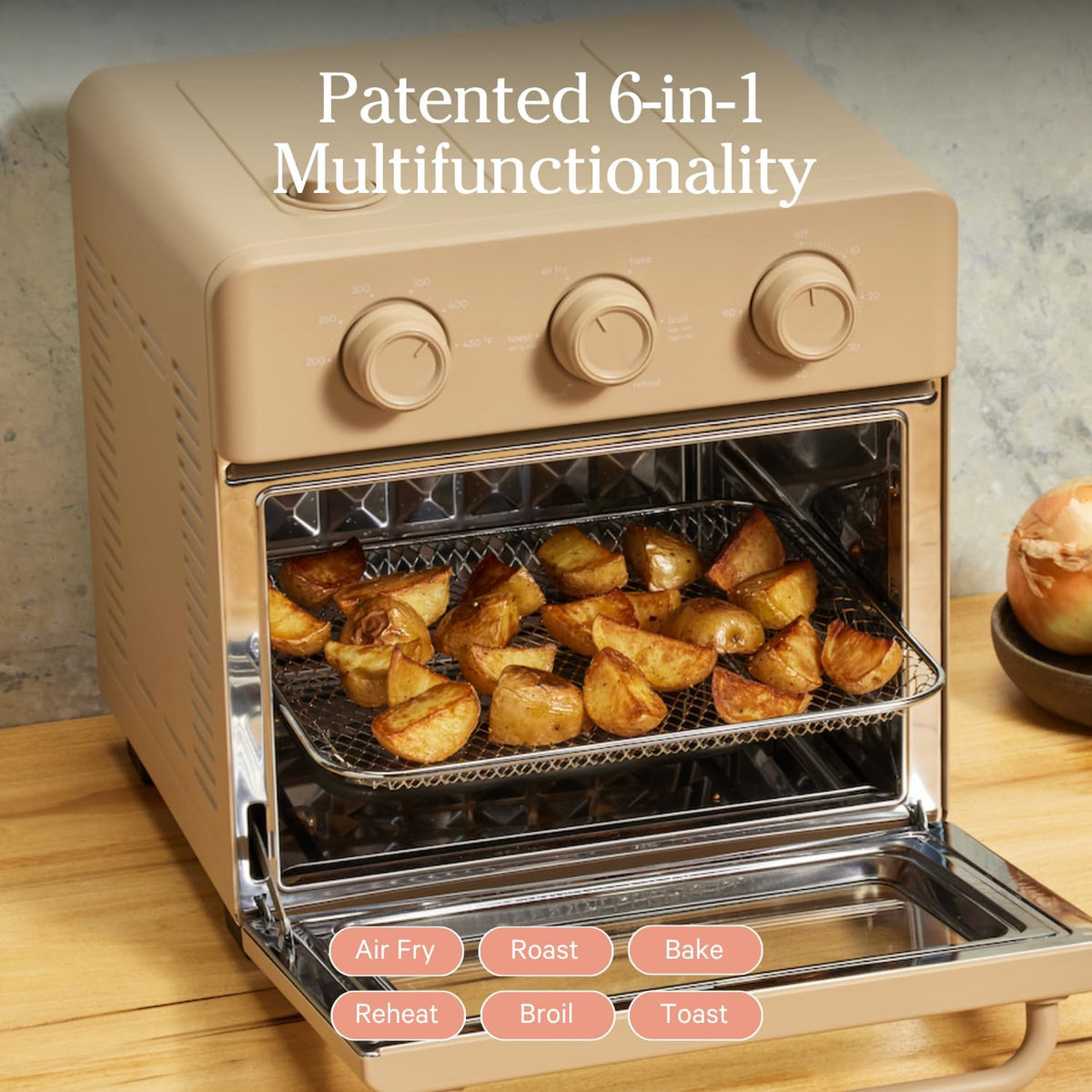 Our Place Wonder Oven | 6-in-1 Air Fryer & Toaster Oven with Steam Infusion | Compact, Countertop